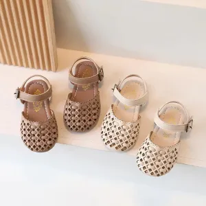 Little Girlt Soft Pu Leather Sliders