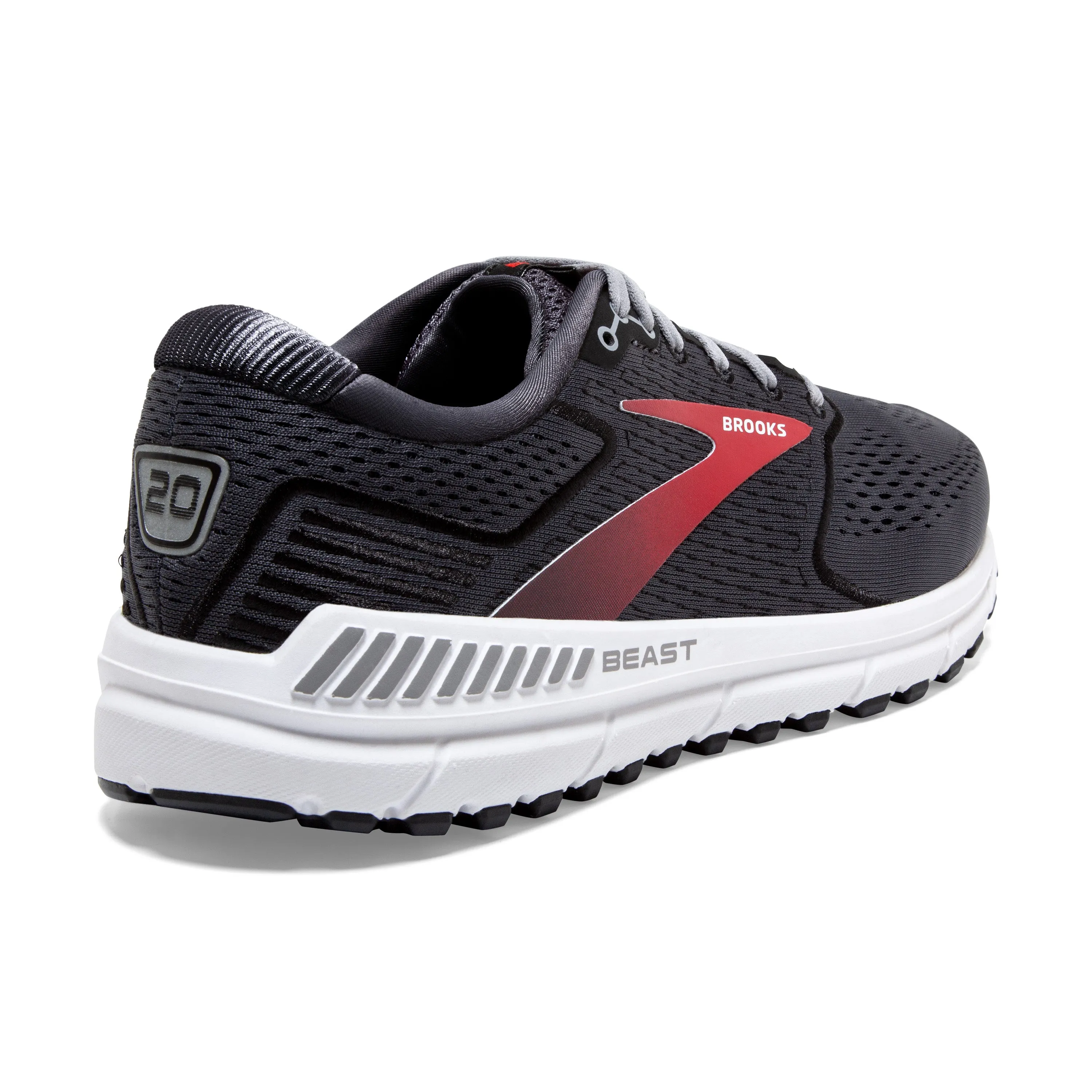 Men's Brooks Beast '20 Color: Blackened Pearl/Black/Red