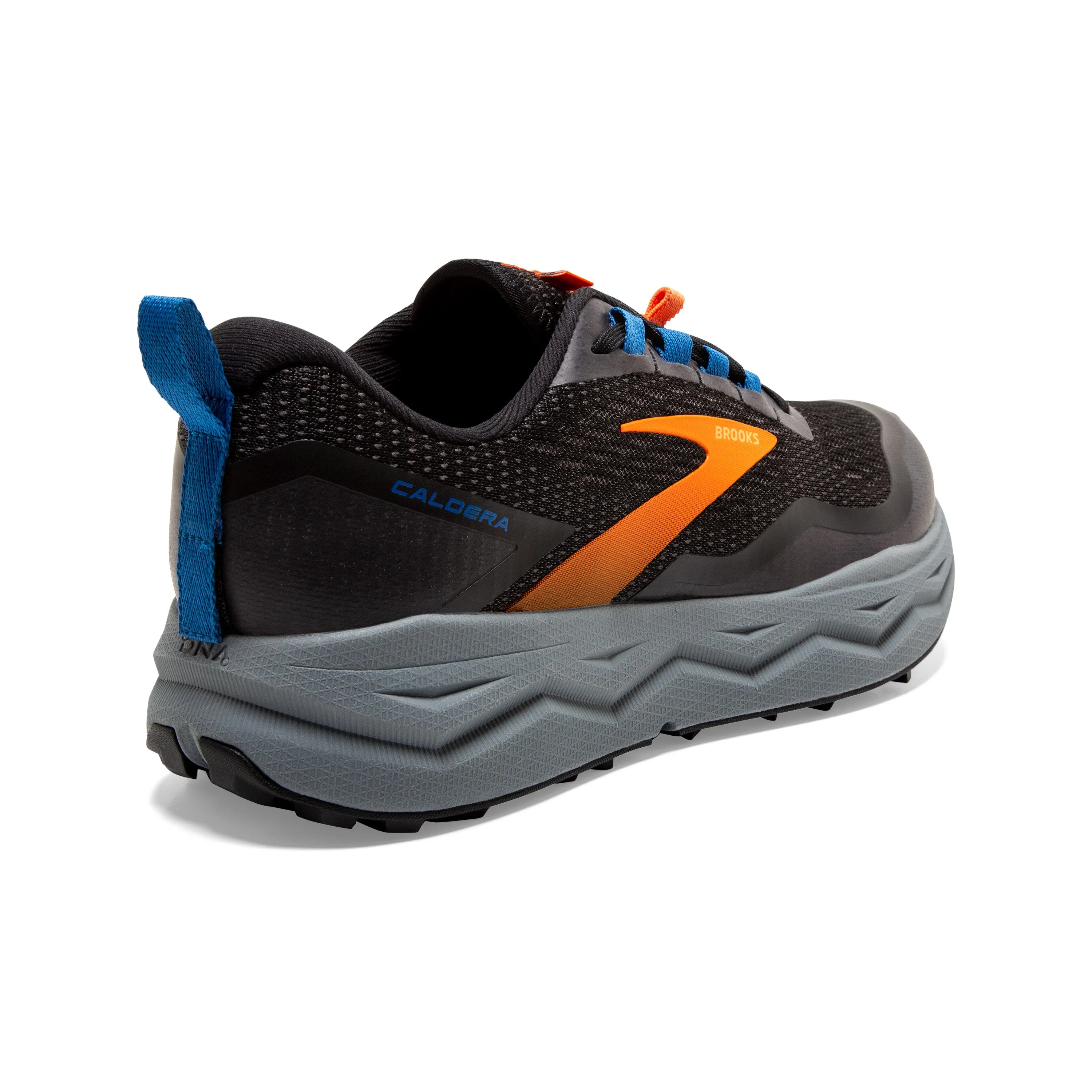 Men's Brooks Caldera 5 Color: Black/Orange/Blue