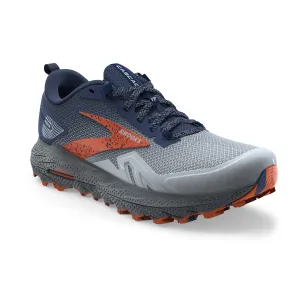 Men's Brooks Cascadia 17 Color: Blue/ Navy/ Firecracker (WIDE WIDTH)