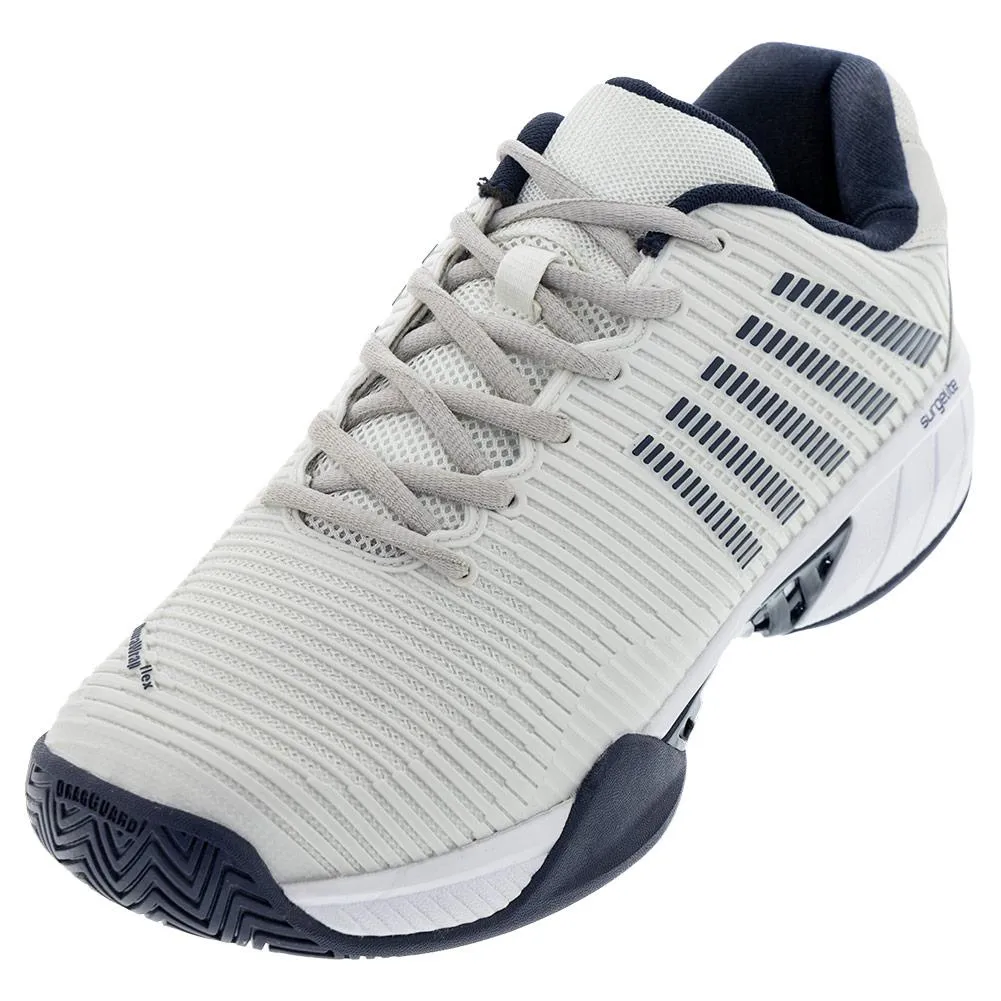 Men's Hypercourt Express 2 Tennis Shoes Vaporous Gray and White Peacoat