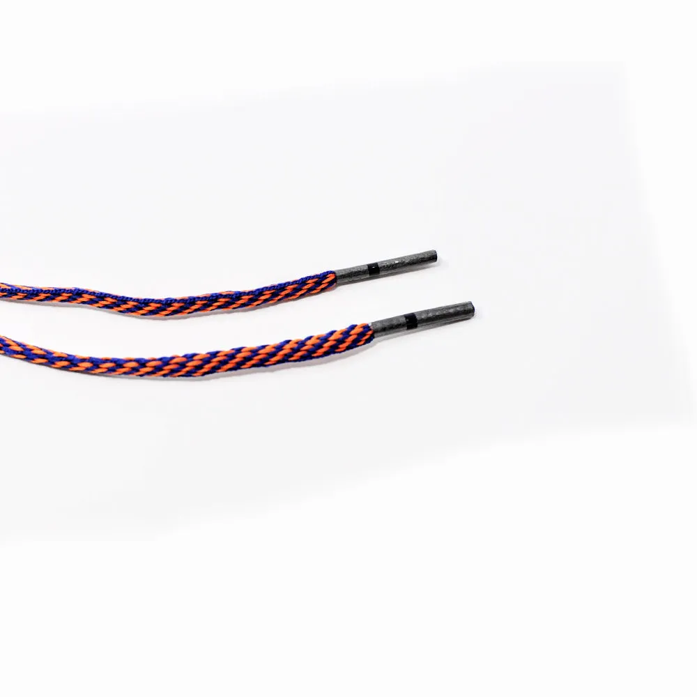 Orange & Navy Athletic Oval Golf Laces