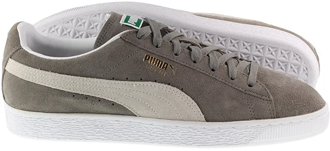 Puma Trainers Mens Suede Classic Plus Grey White