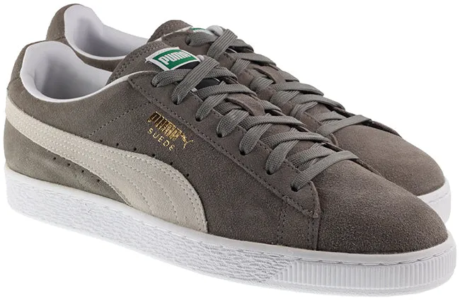 Puma Trainers Mens Suede Classic Plus Grey White