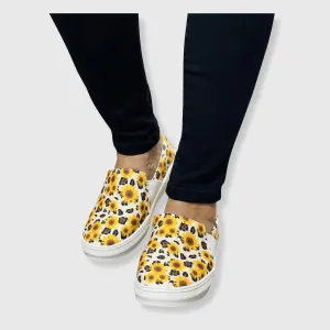 Sunflower Cheetah Slip-On Sneaker Shoes