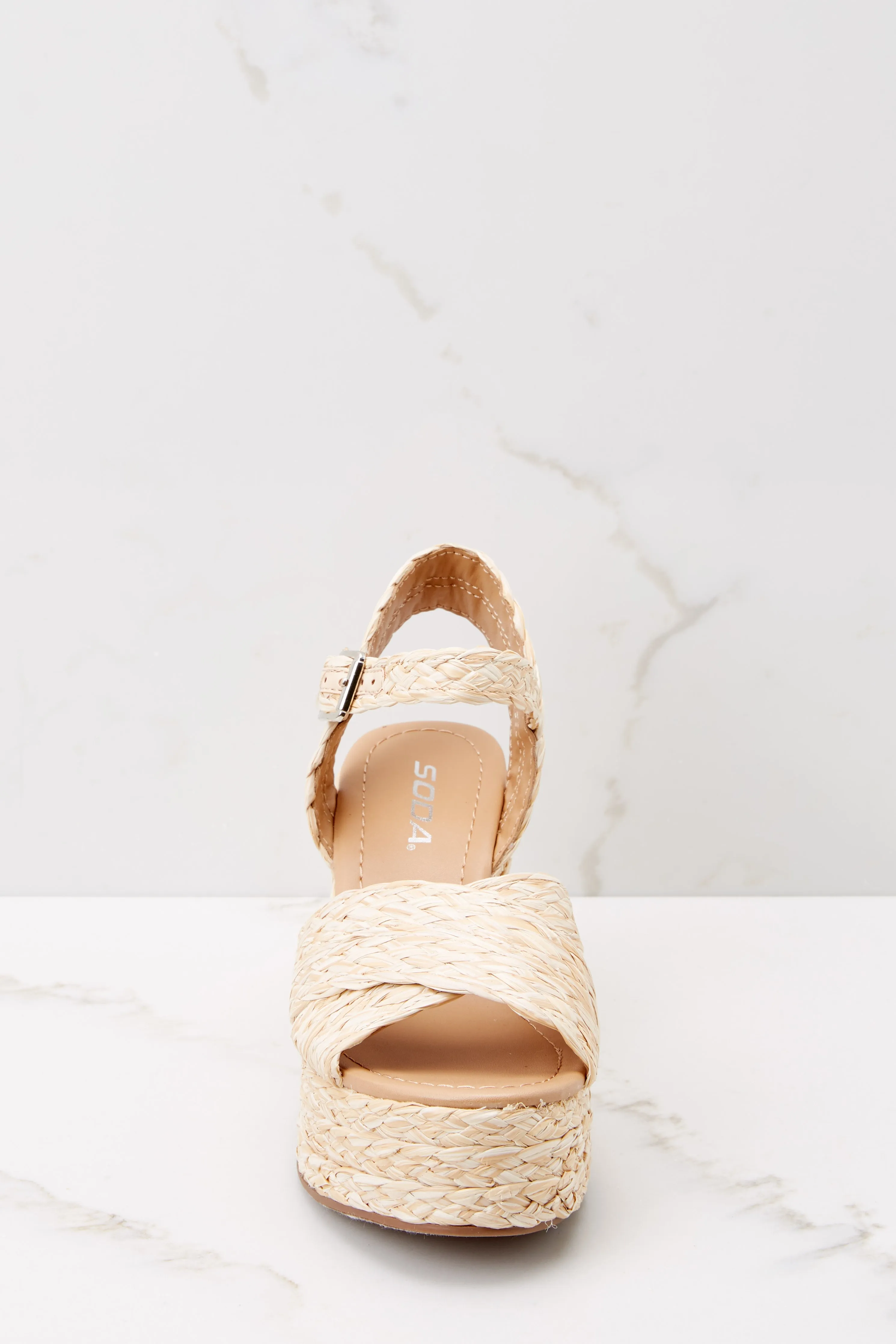 The First Move Natural Ankle Strap Heels