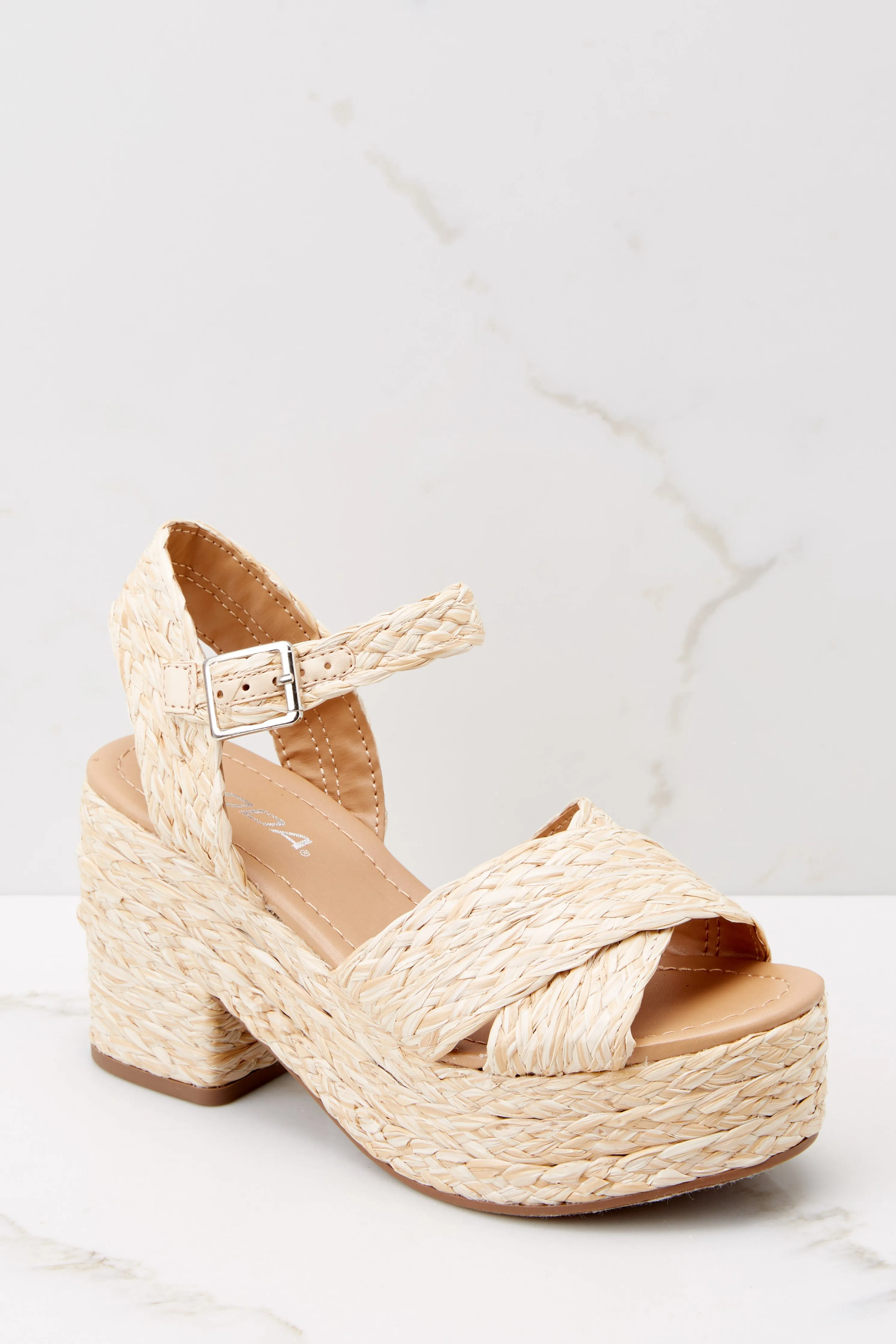 The First Move Natural Ankle Strap Heels