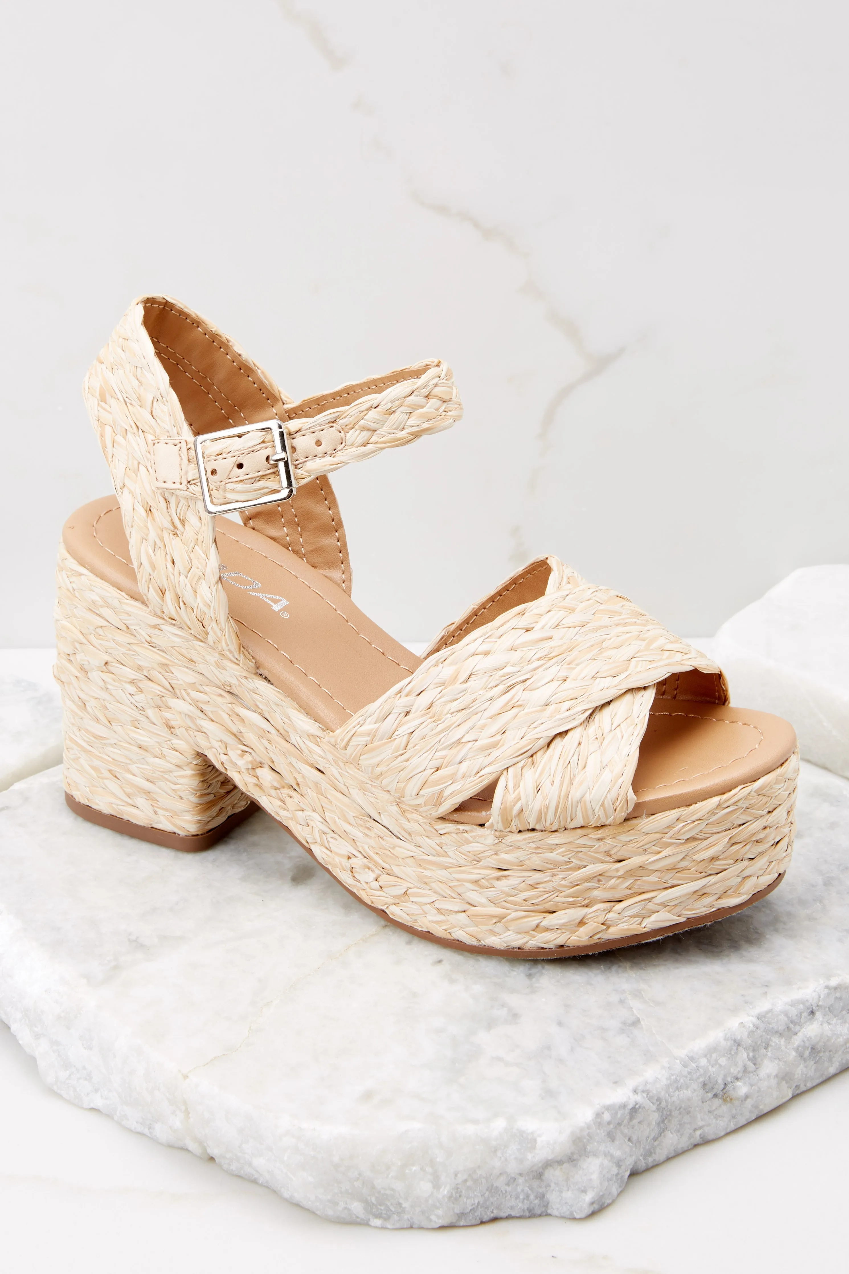 The First Move Natural Ankle Strap Heels