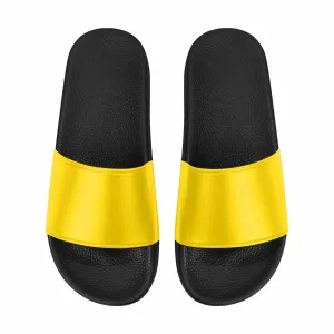 Uniquely You Mens Slide Sandals /   Gold Yellow Flip-Flops