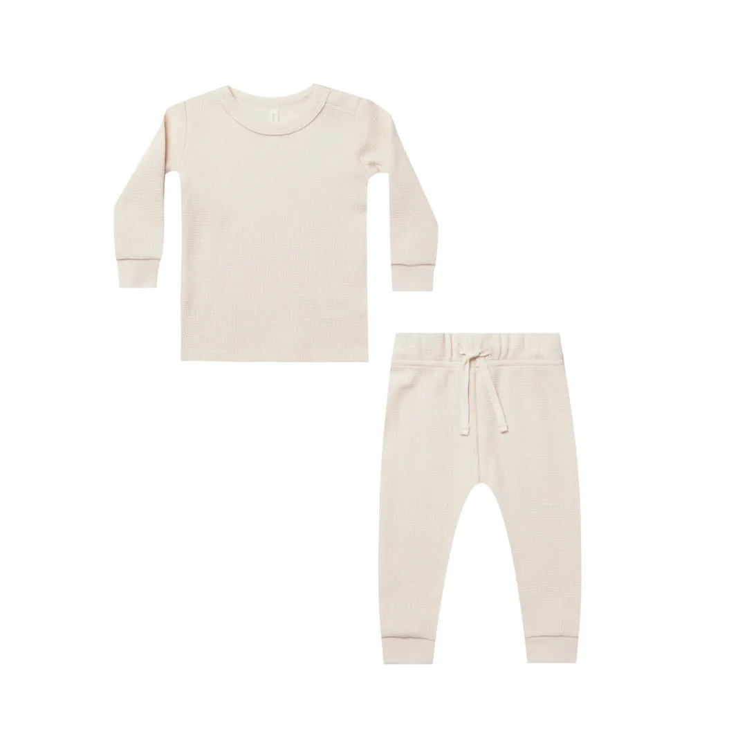 Waffle Top & Pant Set - Natural