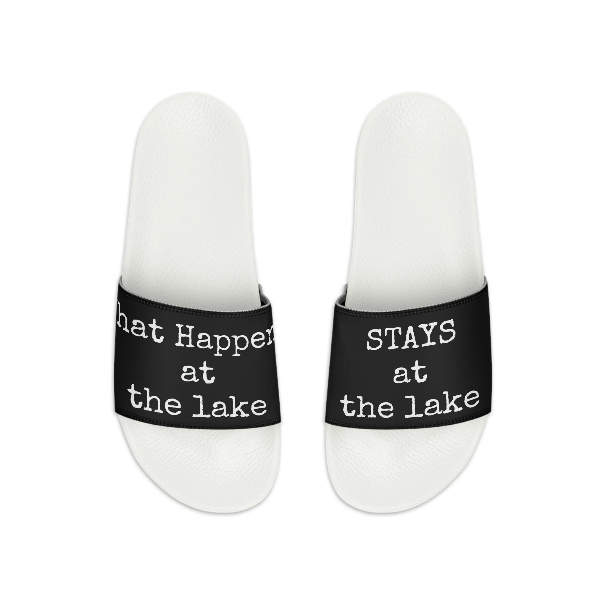 What Happens At The Lake - Black - Men's Slide Sandals