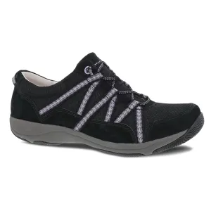 Women's Dansko Harlyn Color: Black Suede Sneaker (WIDE WIDTH)