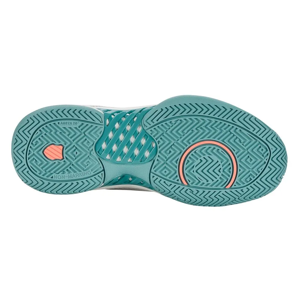 Women's Express Light Pickleball Shoes Blanc de Blanc and Nile Blue