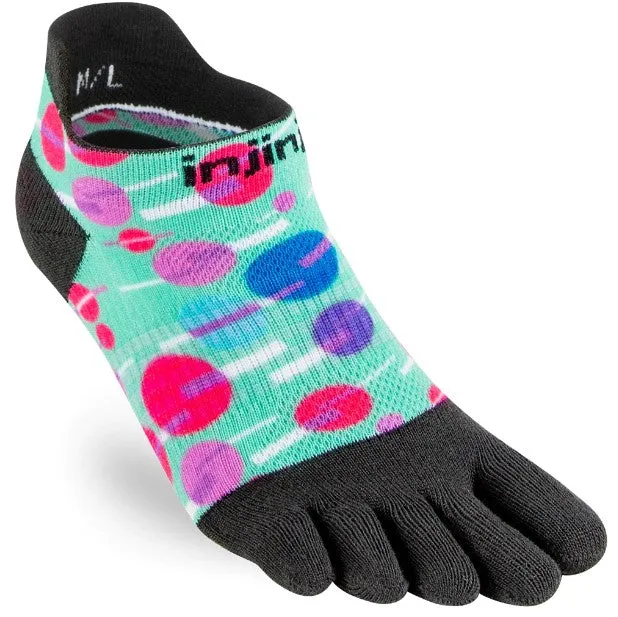 Womens Injinji Spectrum Run Lightweight No Show Socks